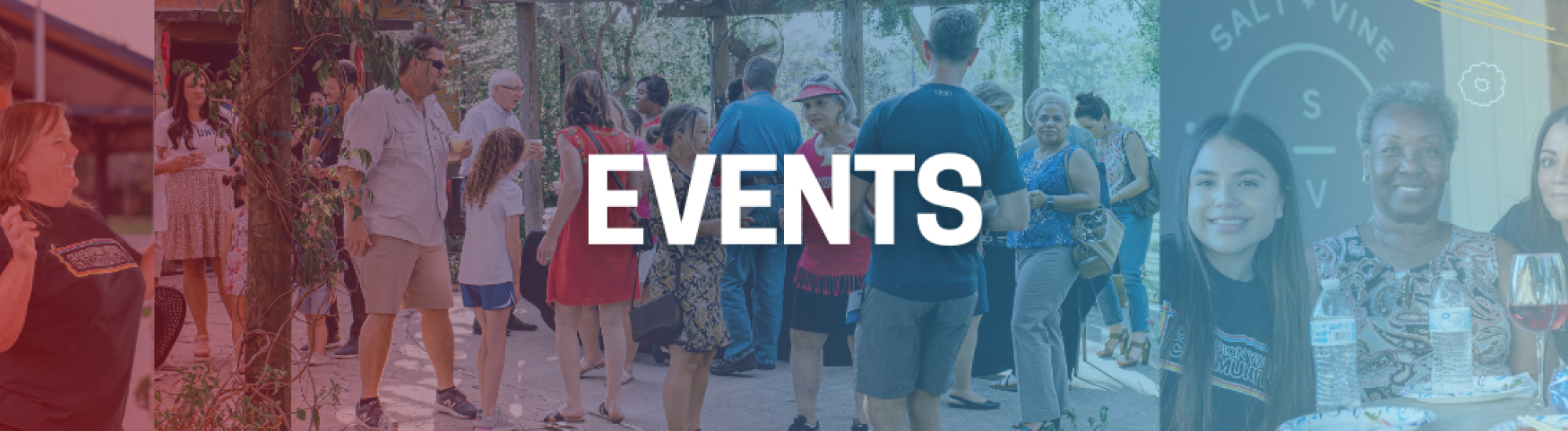 Events Header Image with previews of United Way Volunteers